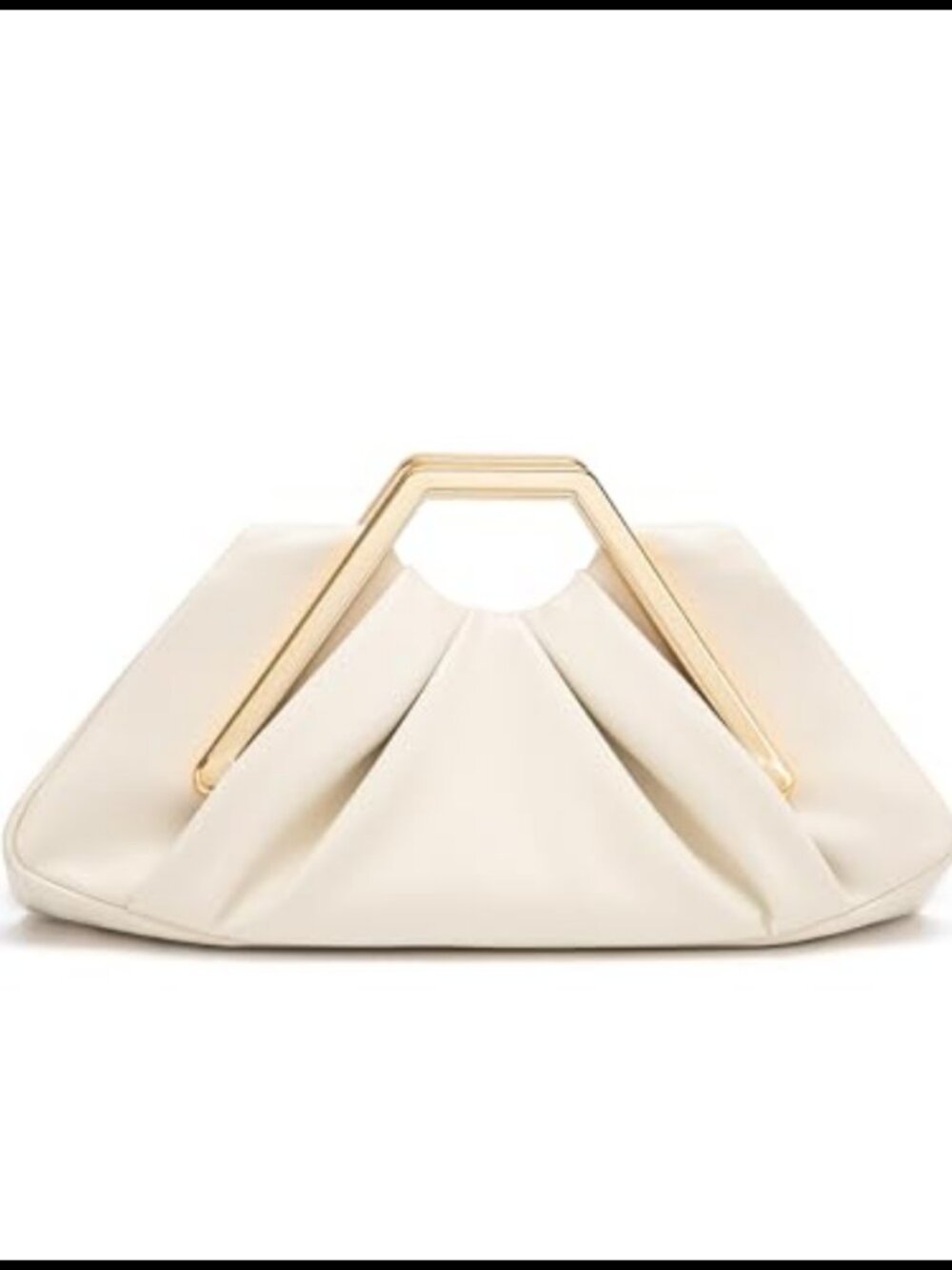 Ruched Clutch Purse Soft Dumpling Evening Bag Vegan Leather